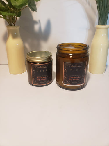 Wood + Amber Soy Candle 4 oz